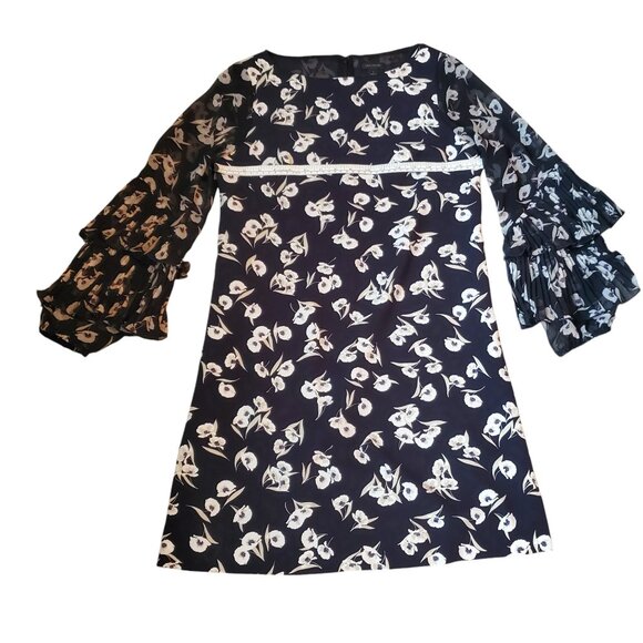 Ann Taylor Poppy Ruffle Sleeve Shift Dress Size 2 - Picture 7 of 9